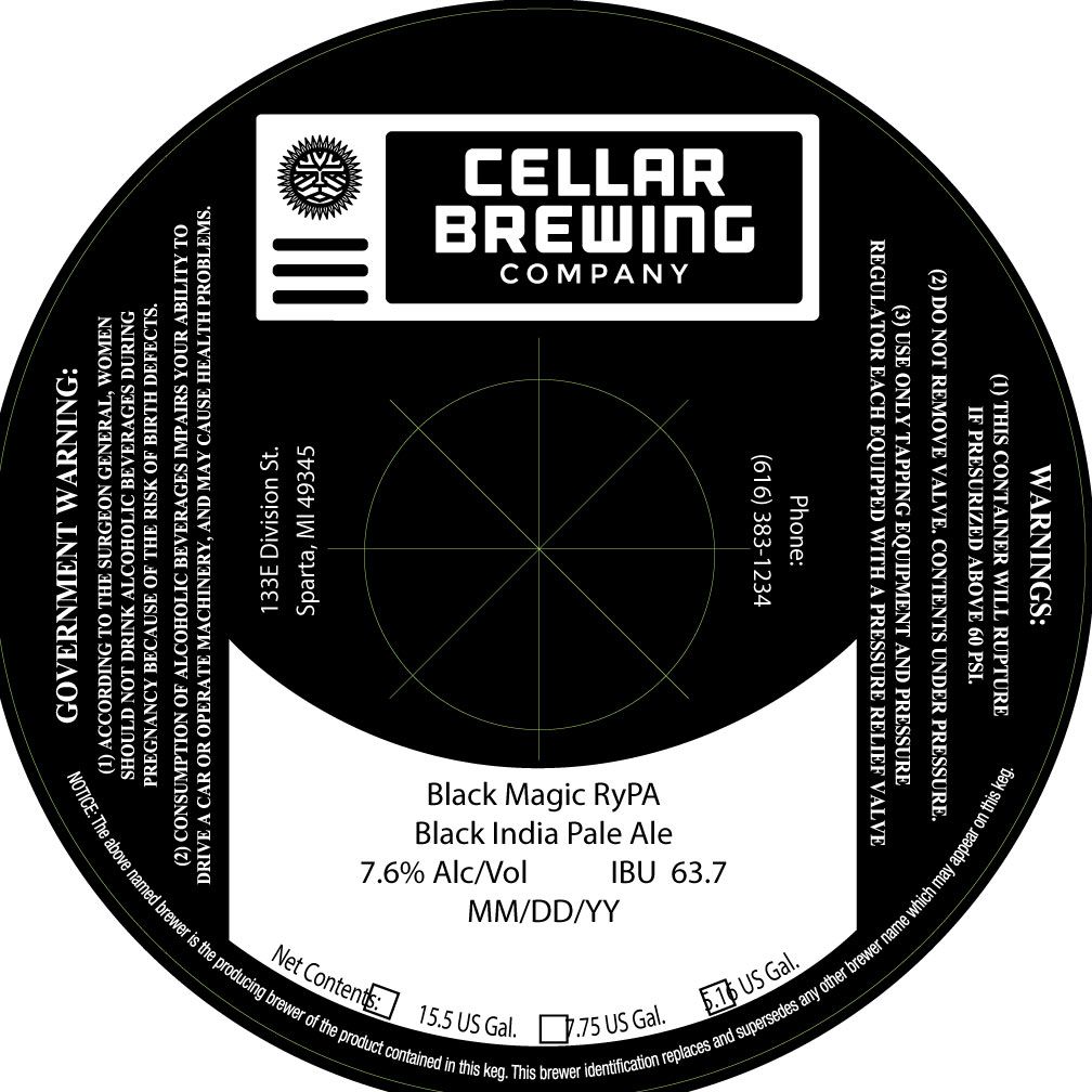 Black Magic RyPA — full label as filed with TTB
