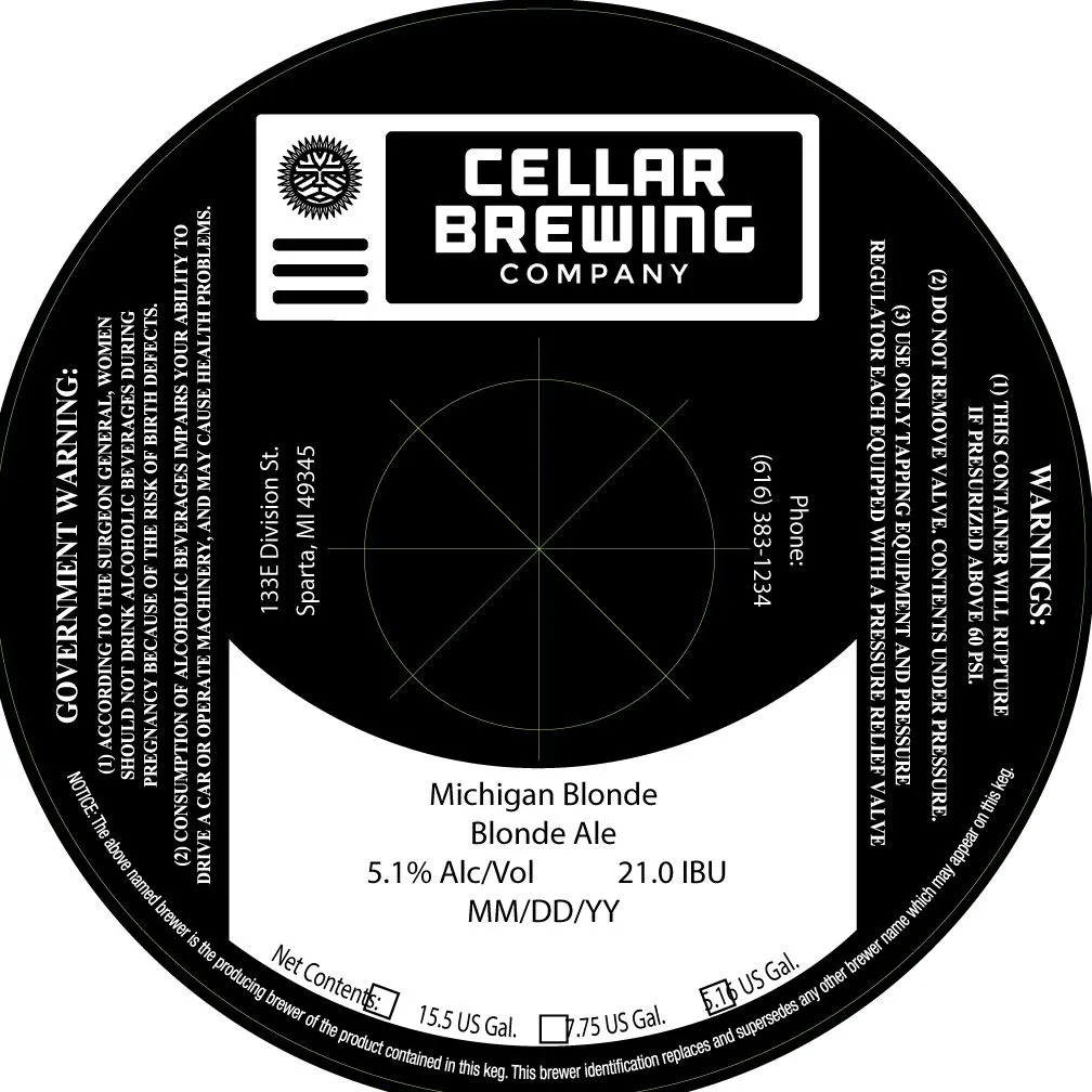 Michigan Blonde label