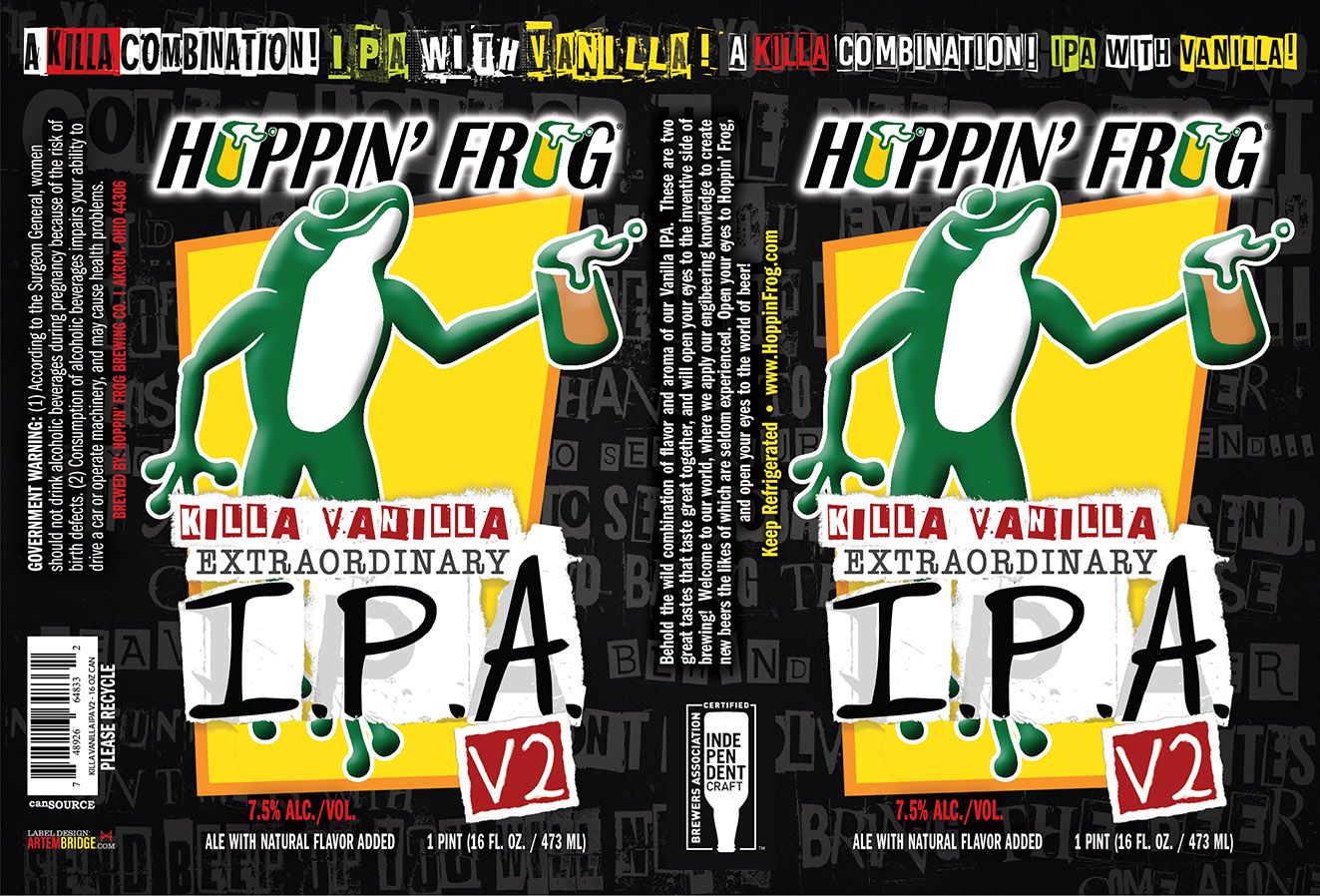 Killa Vanilla Extraordinary I.P.A. V2 — full label as filed with TTB
