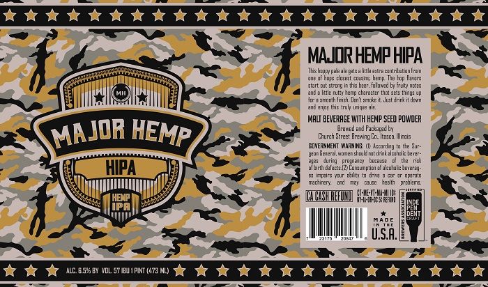 Major Hemp Hipa — full label as filed with TTB