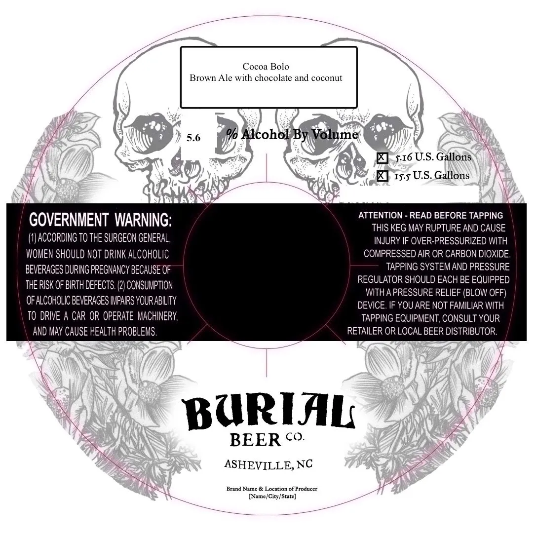 Cocoa Bolo label art — BURIAL BEER CO.