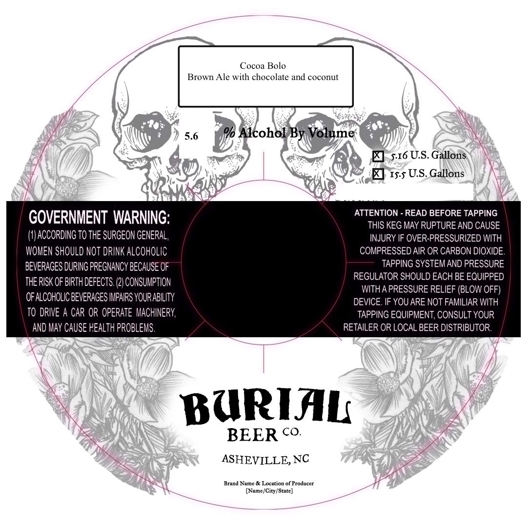 Cocoa Bolo — full label as filed with TTB