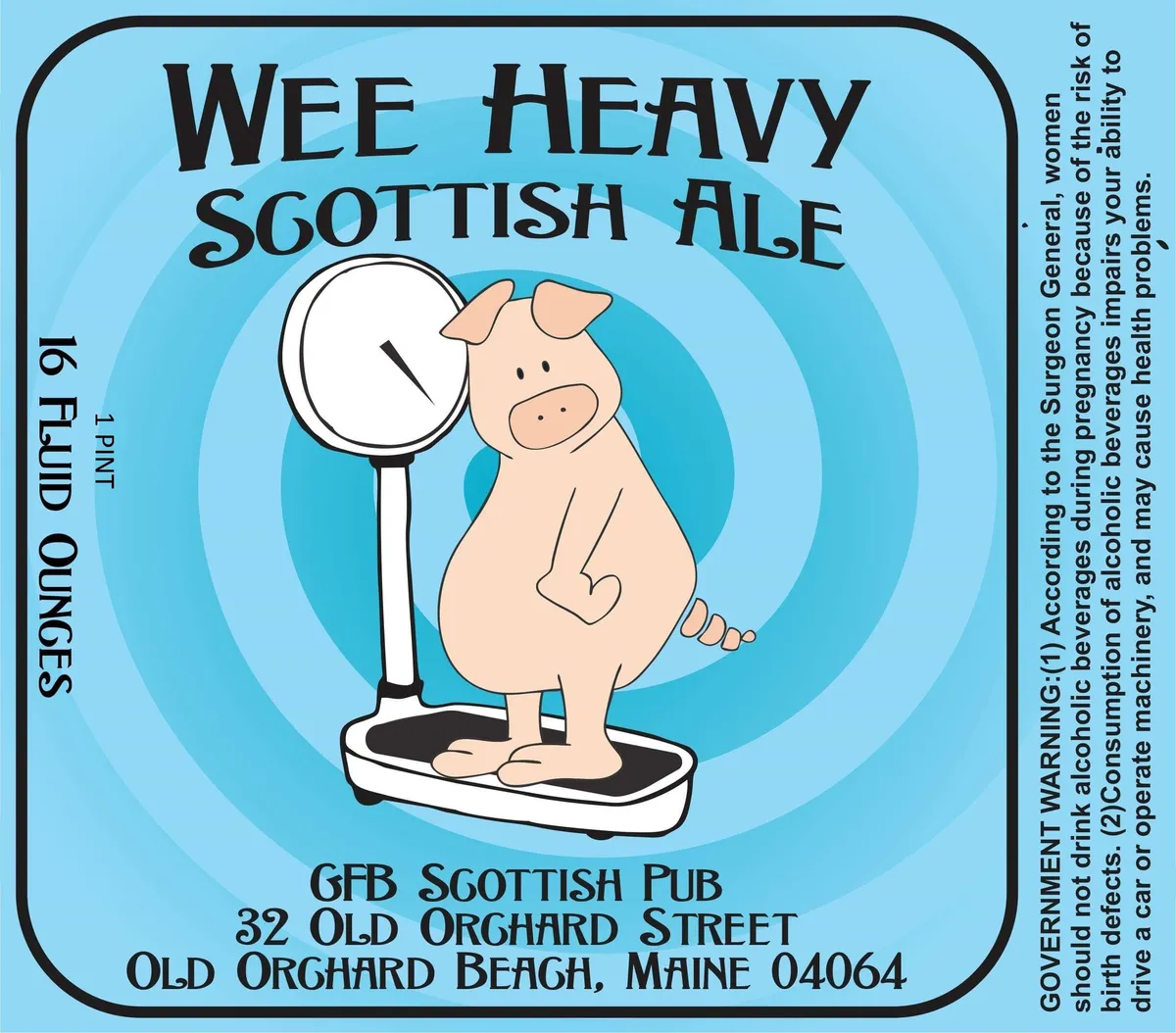 Wee Heavy Scottish Ale label art — WEE HEAVY SCOTTISH ALE