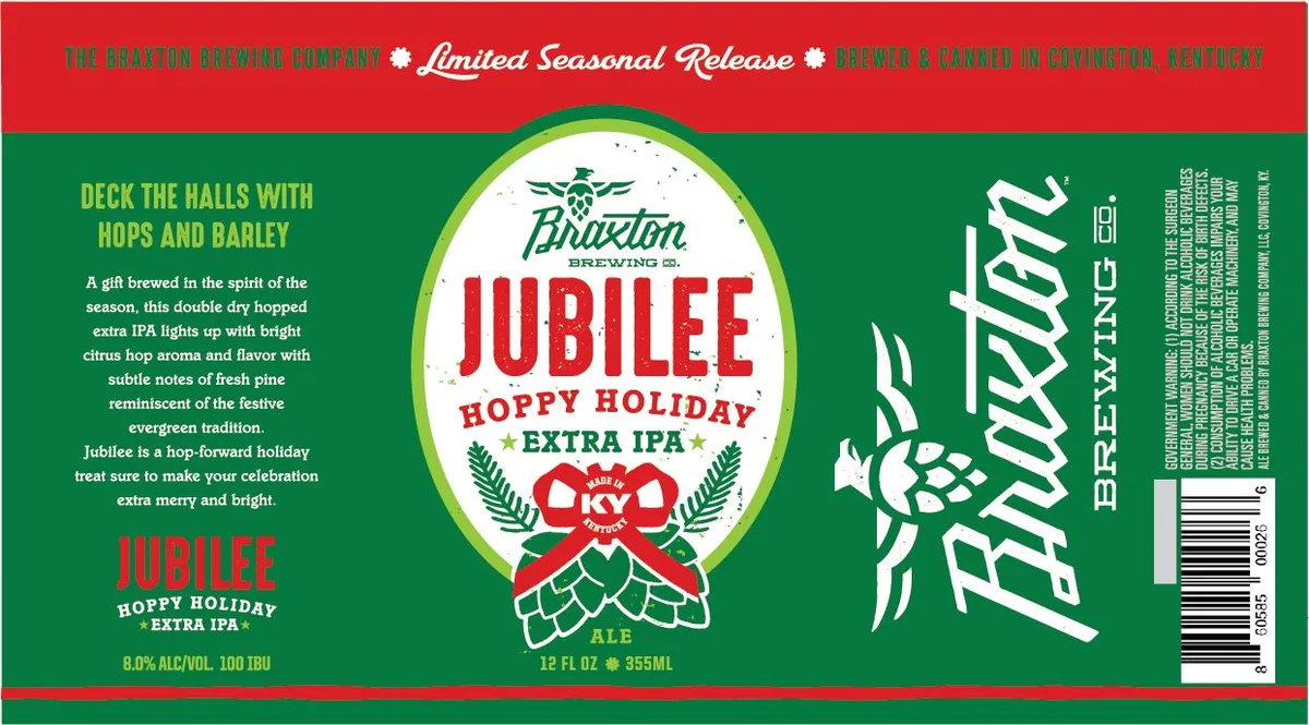 Jubilee Hoppy Holiday Extra IPA label
