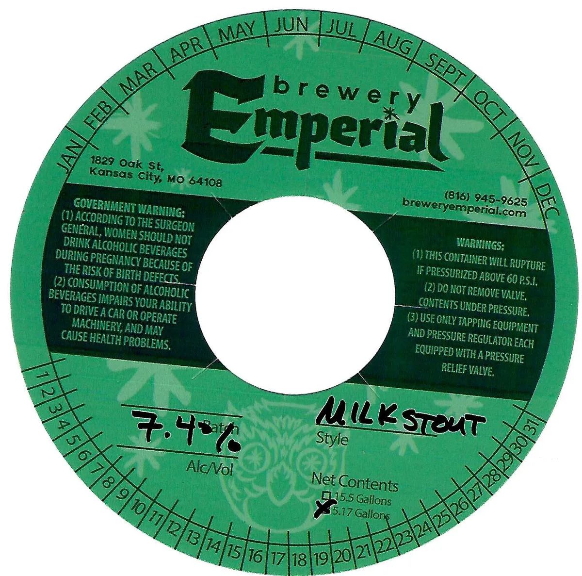 Milk Stout label