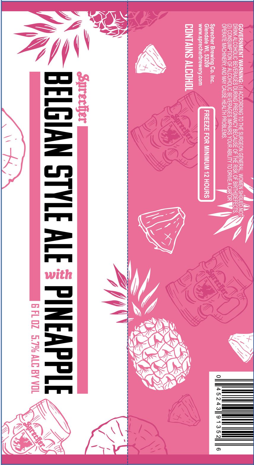 Belgian Style Ale with Pineapple — full label as filed with TTB