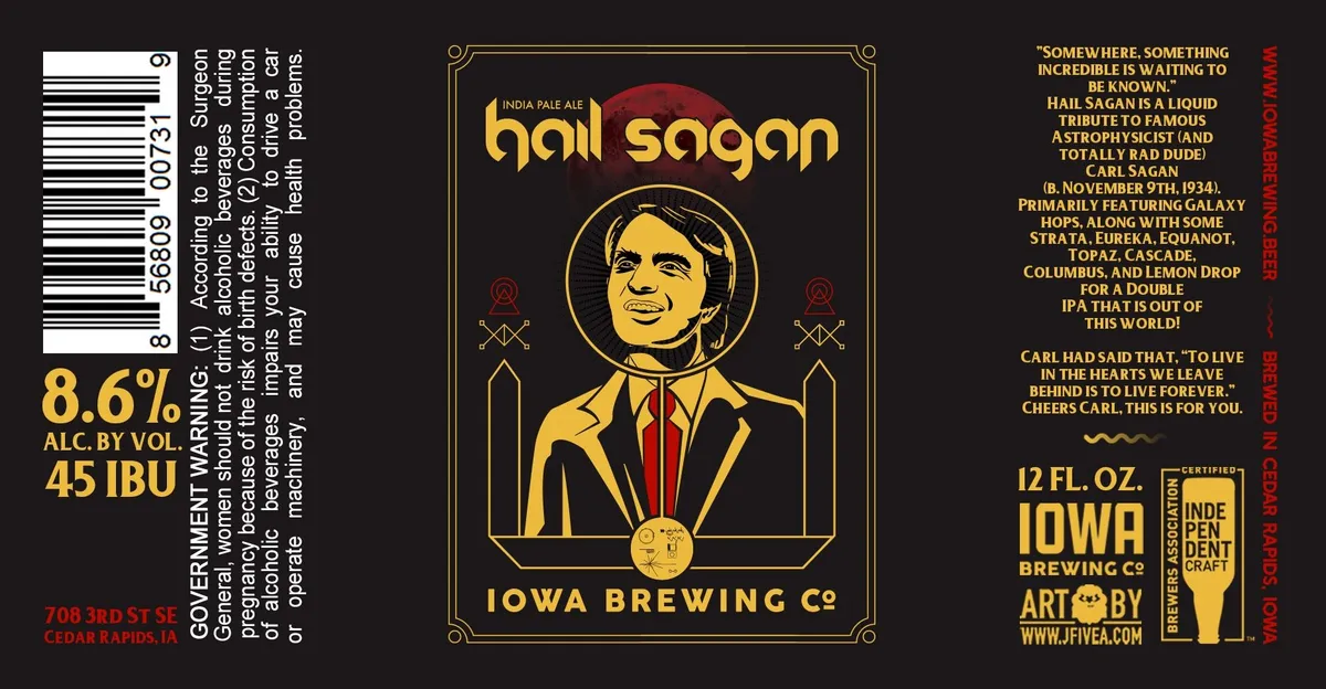 Hail Sagan label art — HAIL SAGAN