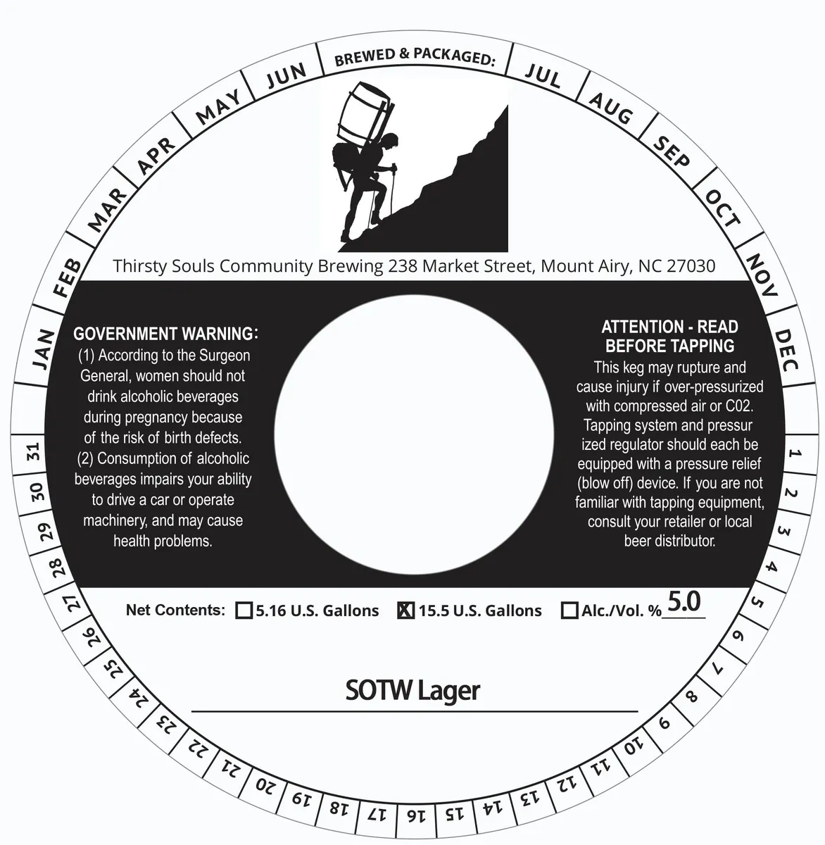 SOTW Lager label