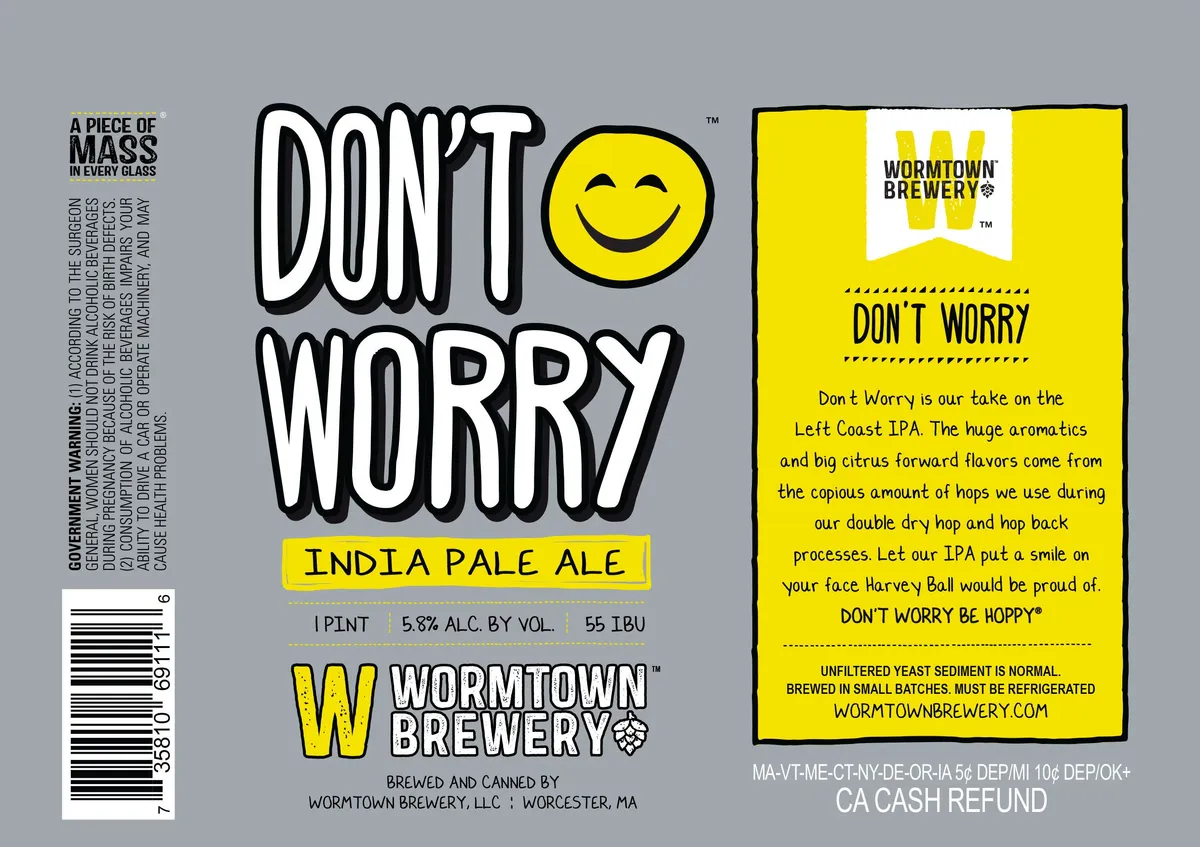 Don't Worry label art — DON'T WORRY