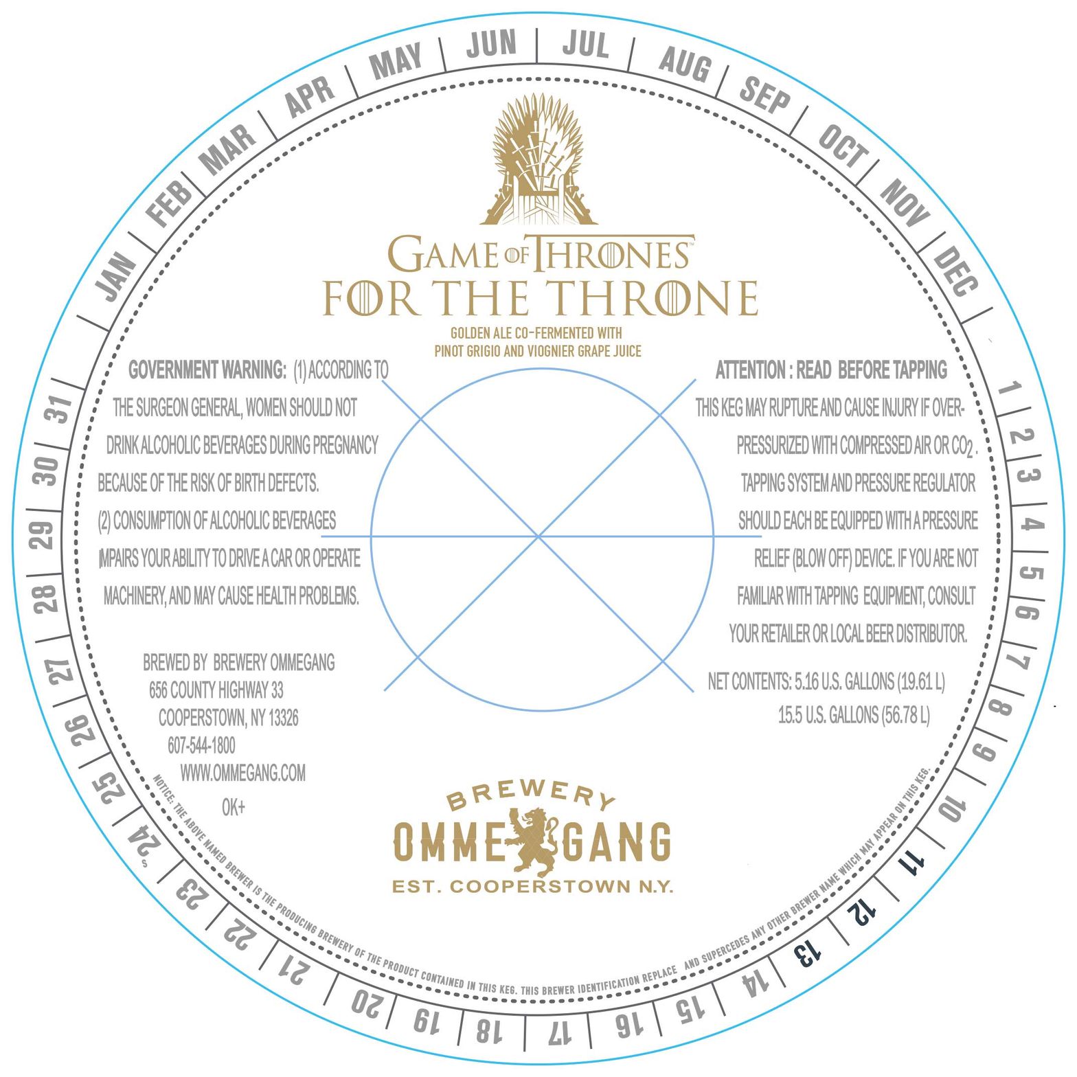 For the Throne — full label as filed with TTB