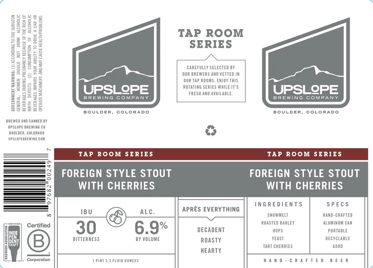Foreign Style Stout With Cherries label