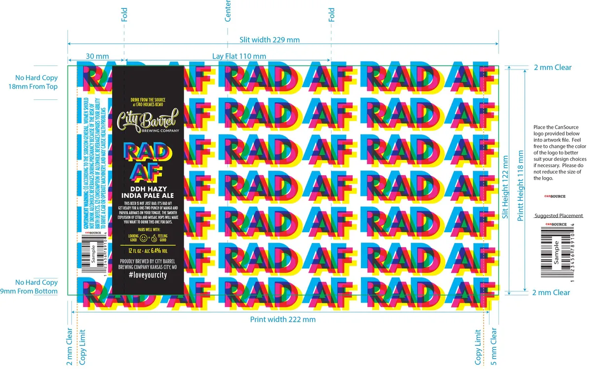 RAD AF label art — RAD AF