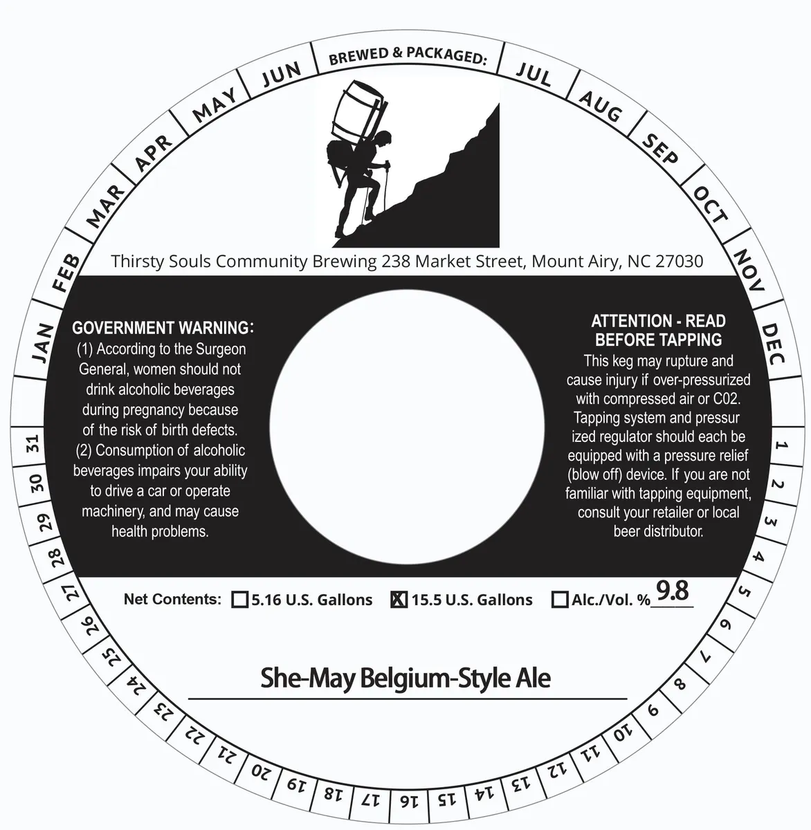She-May Belgium-Style Ale label