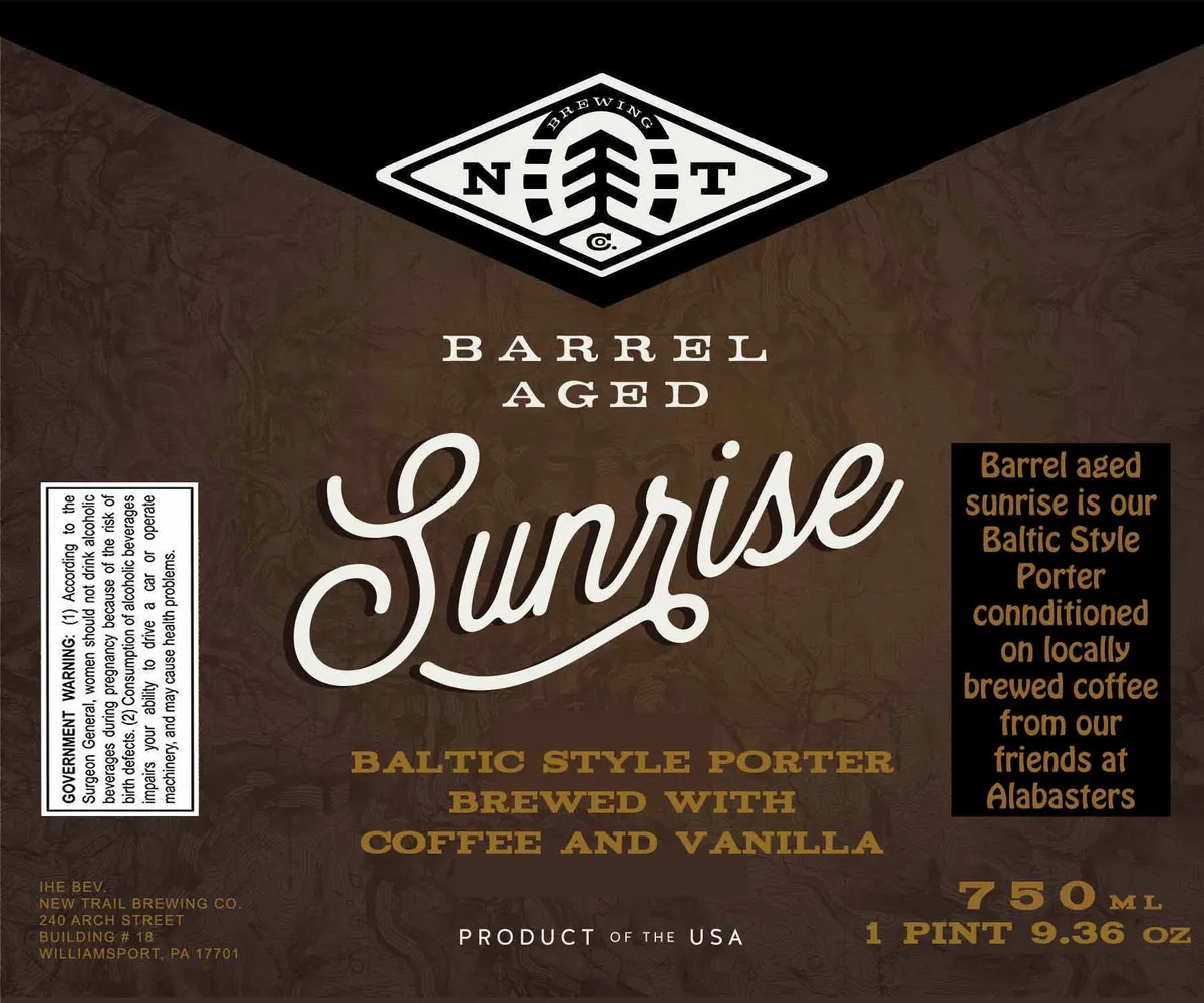 Barrel Aged Sunrise label