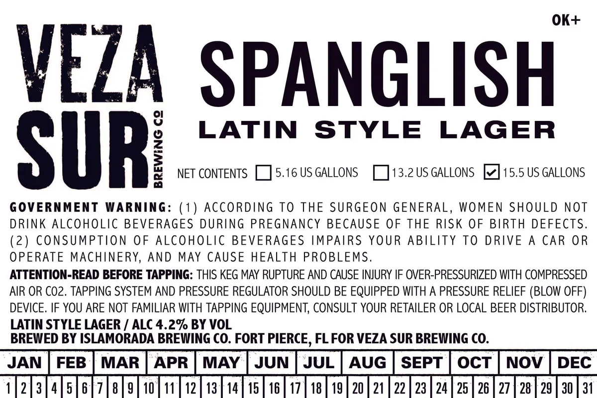 Spanglish label art — SPANGLISH
