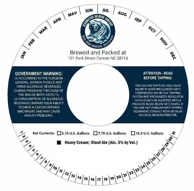 Heavy Cream label
