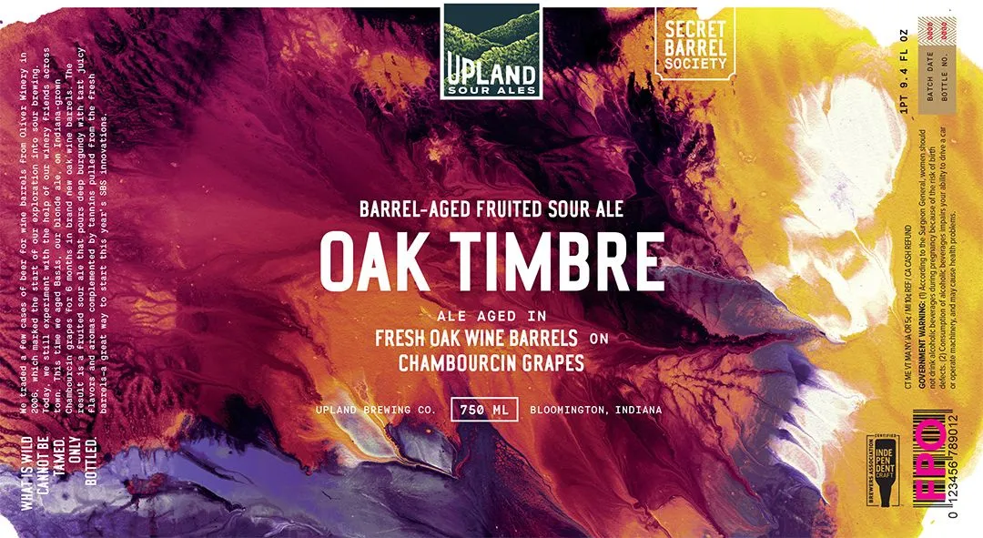 Oak Timbre label art — UPLAND BREWING CO