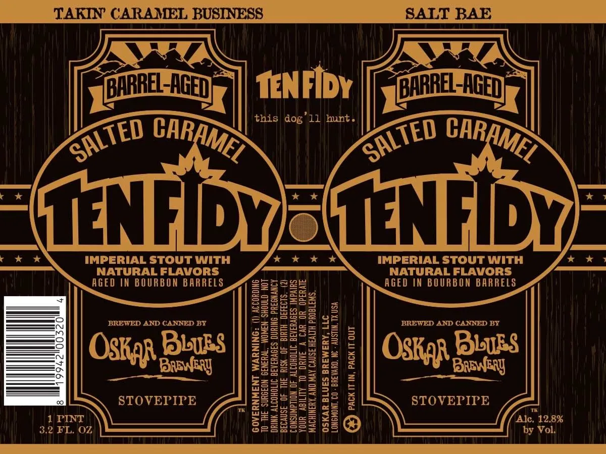 Tenfidy Salted Caramel label