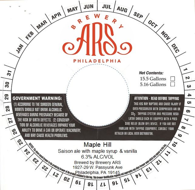 Maple Hill — full label as filed with TTB