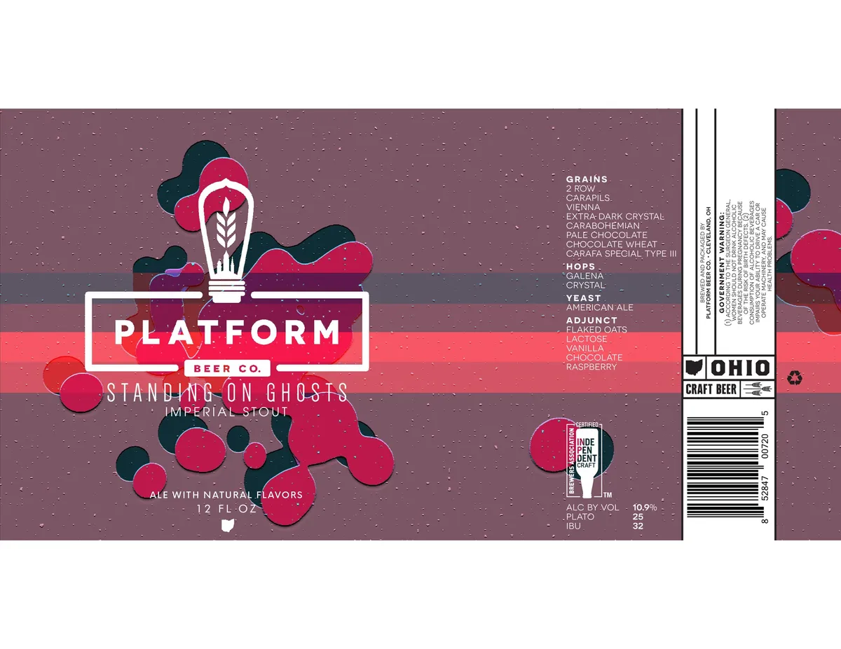 Standing On Ghosts label art — PLATFORM BEER CO.