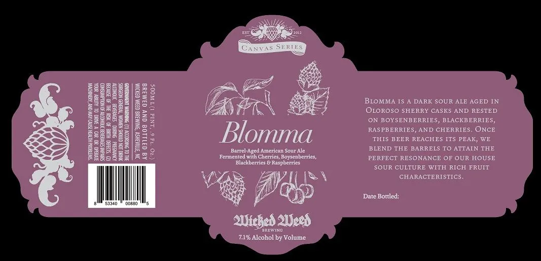 Blomma label