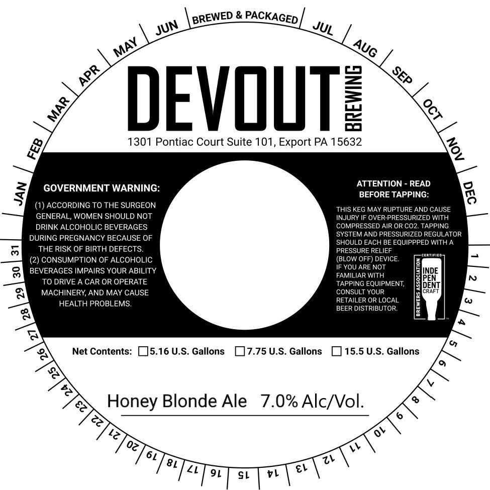 Honey Blonde Ale label