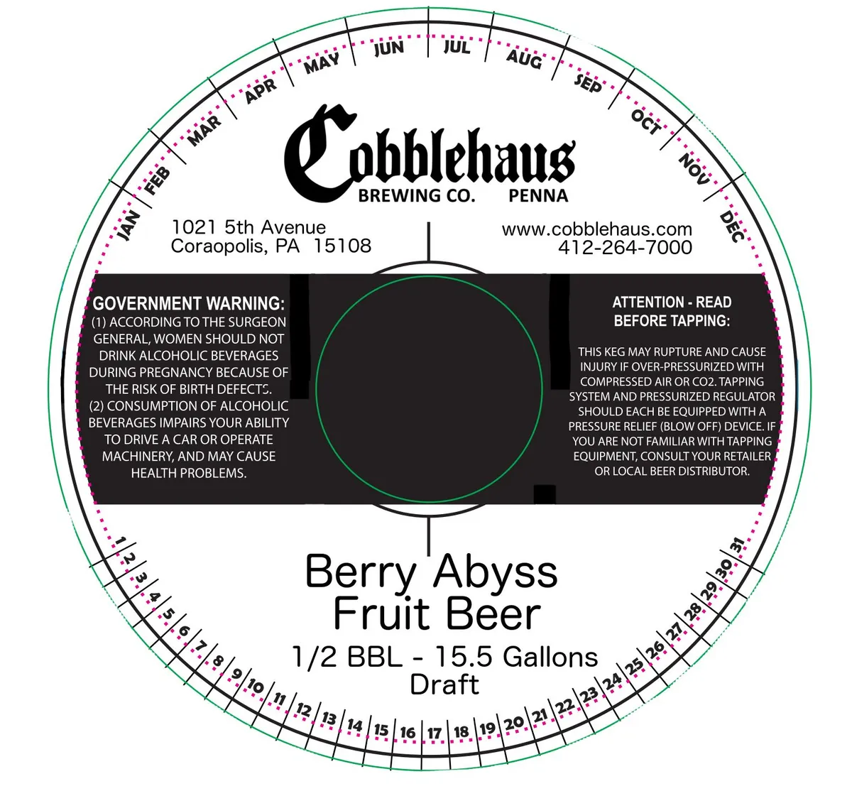 Berry Abyss Fruit Beer label art — BERRY ABYSS