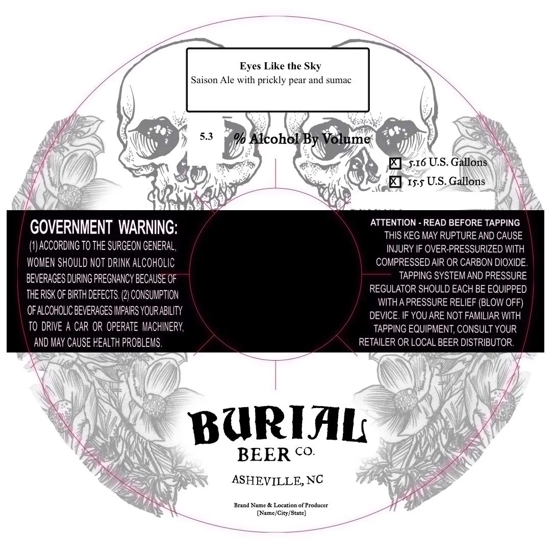 Eyes Like the Sky label art — BURIAL BEER CO.