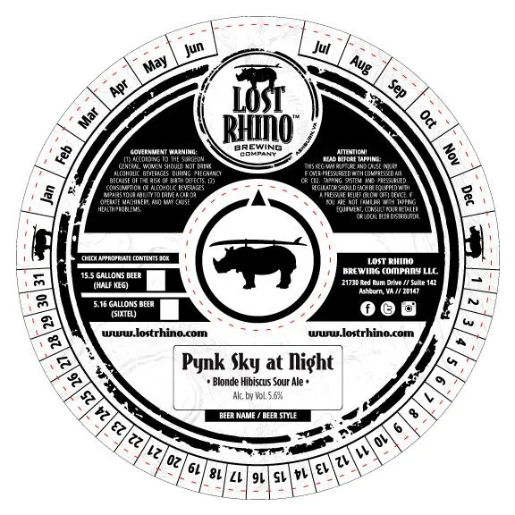 Pynk Sky at Night label