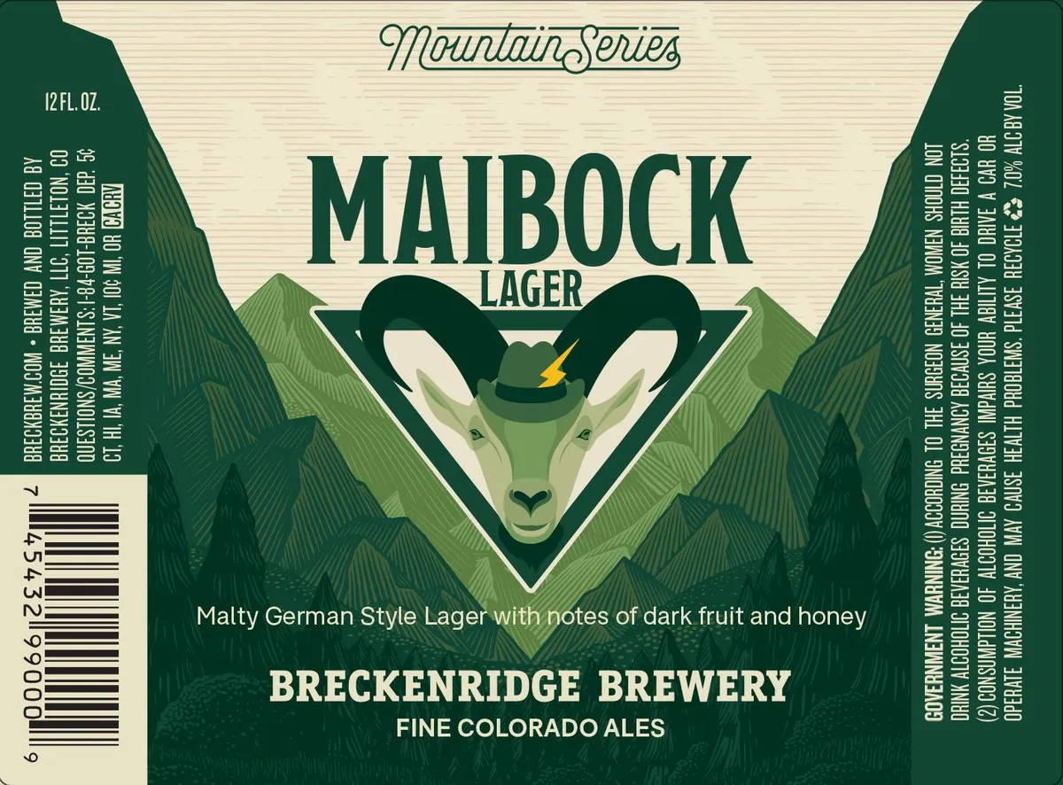 Mountain Series Maibock label art — BRECKENRIDGE BREWERY