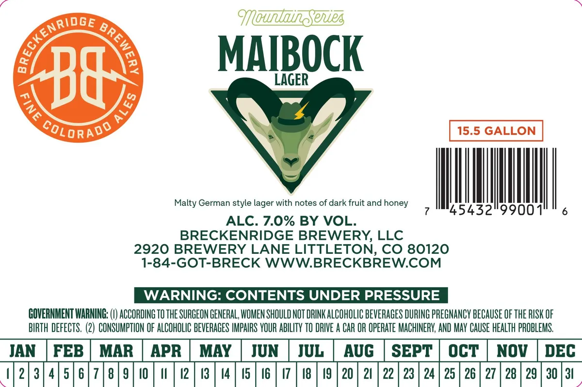 Mountain Series Maibock label art — BRECKENRIDGE BREWERY