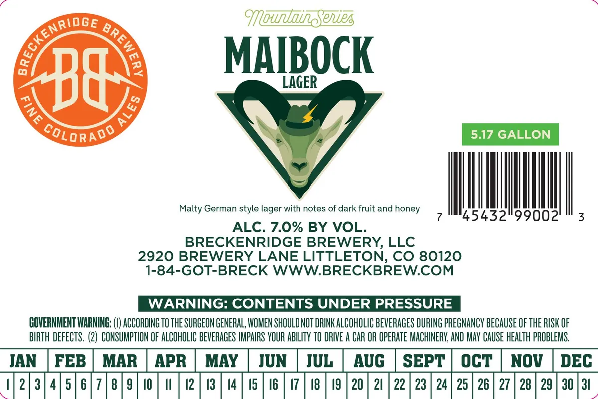 Mountain Series Maibock label art — BRECKENRIDGE BREWERY