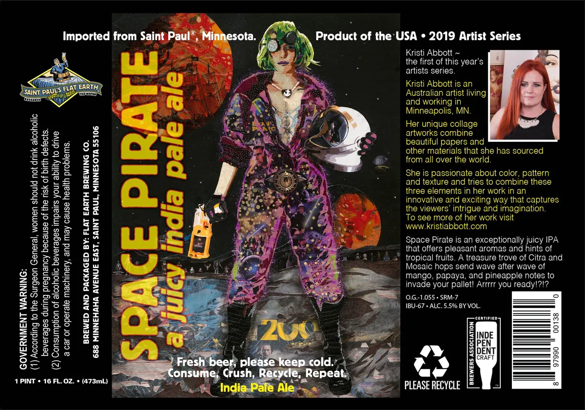 Space Pirate label art — SPACE PIRATE A JUICY INDIA PALE ALE