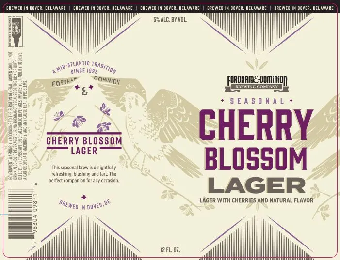 Cherry Blossom Lager label