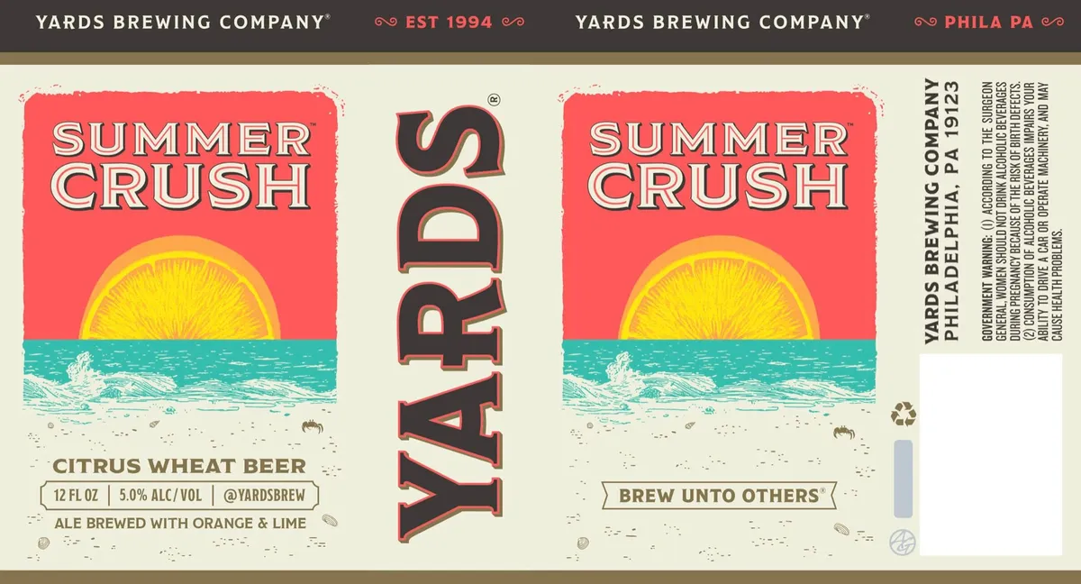 Summer Crush label art — YARDS BREWING COMPANY
