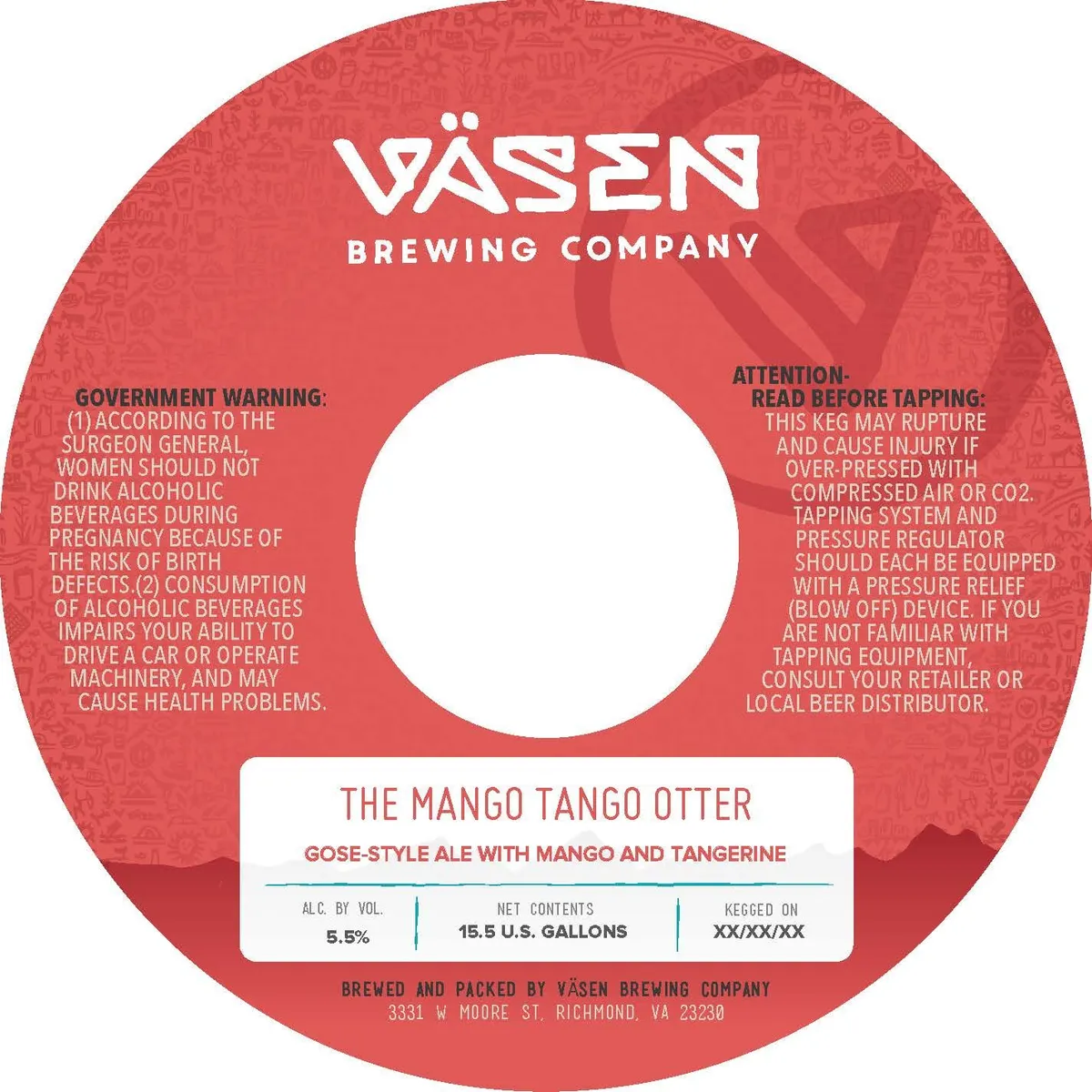 The Mango Tango Otter label