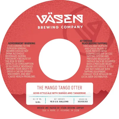 The Mango Tango Otter label