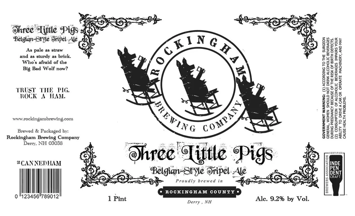 Three Little Pigs label