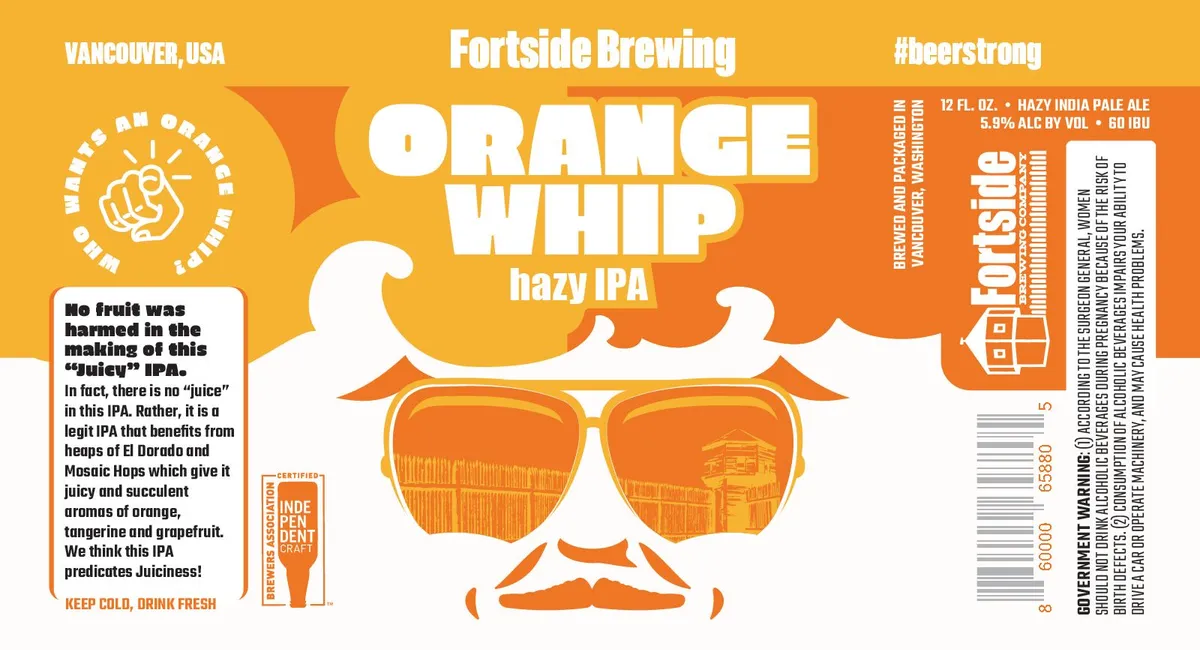 Orange Whip label art — ORANGE WHIP