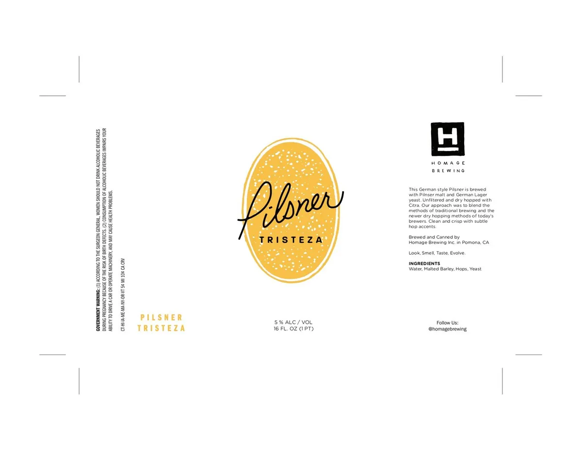 Pilsner Tristeza label
