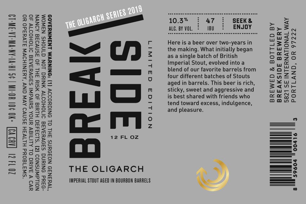 The Oligarch — full label as filed with TTB