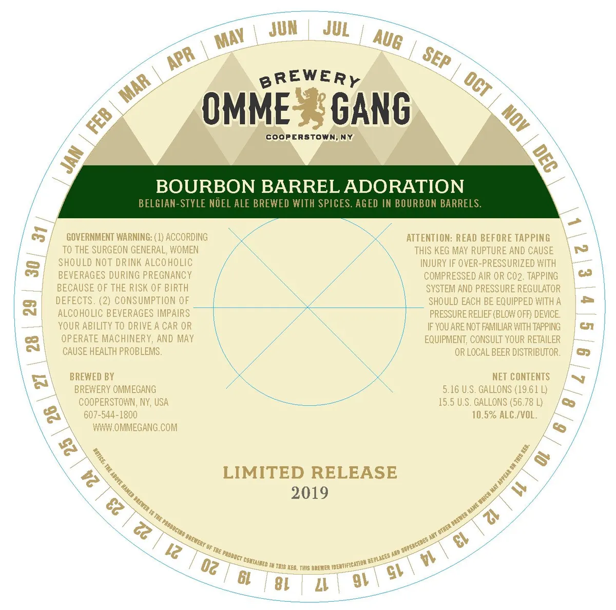 Bourbon Barrel Adoration label art — OMMEGANG