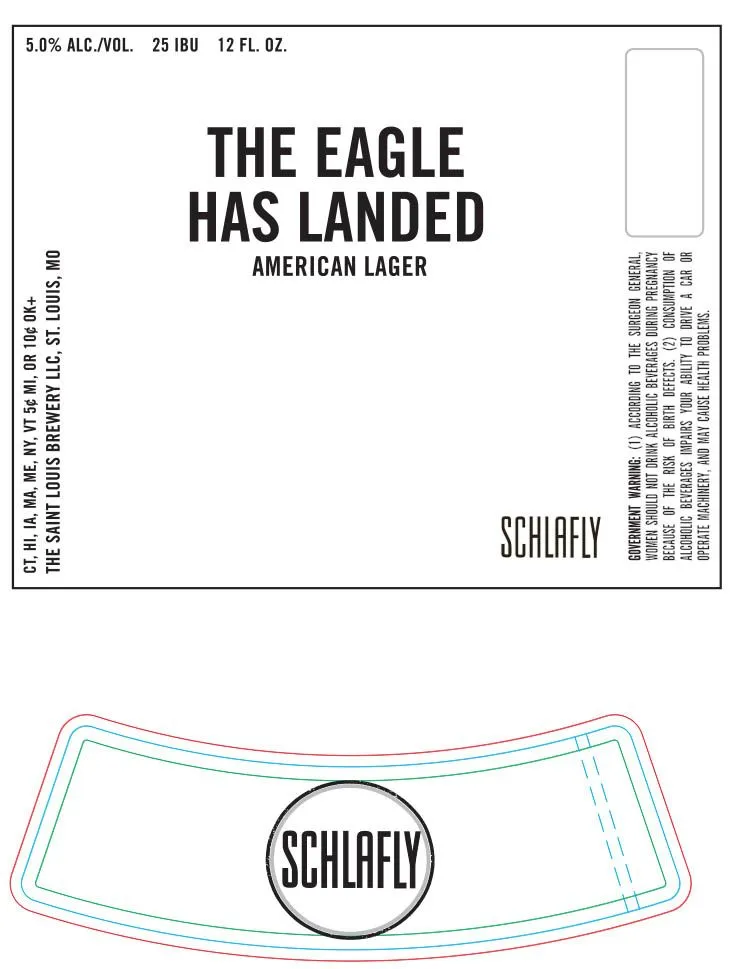The Eagle Has Landed 
American Lager label