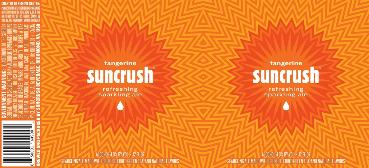 Tangerine Suncrush label