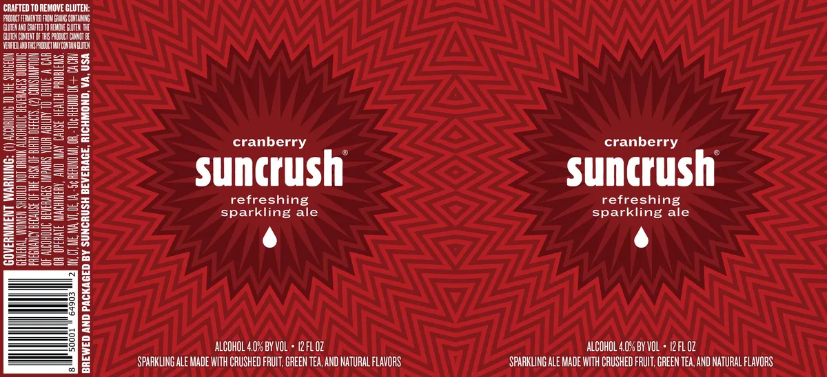 Cranberry Suncrush label