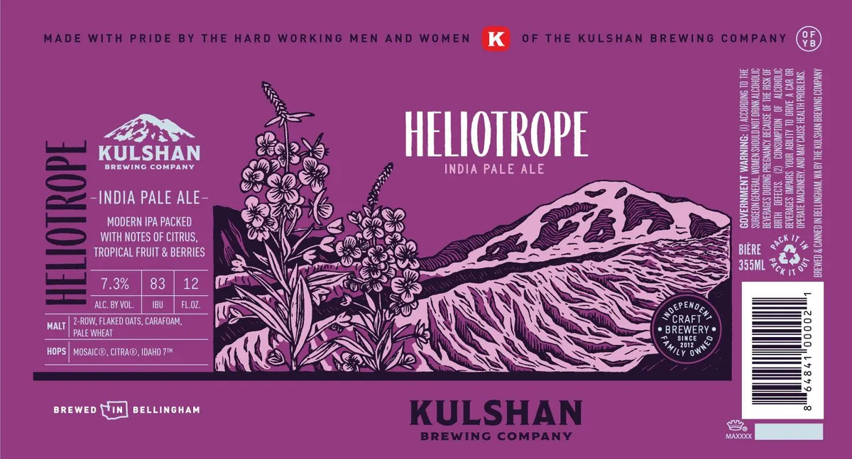 Heliotrope label