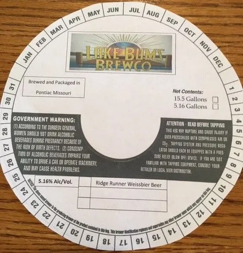 Ridge Runner Weissbier Beer label