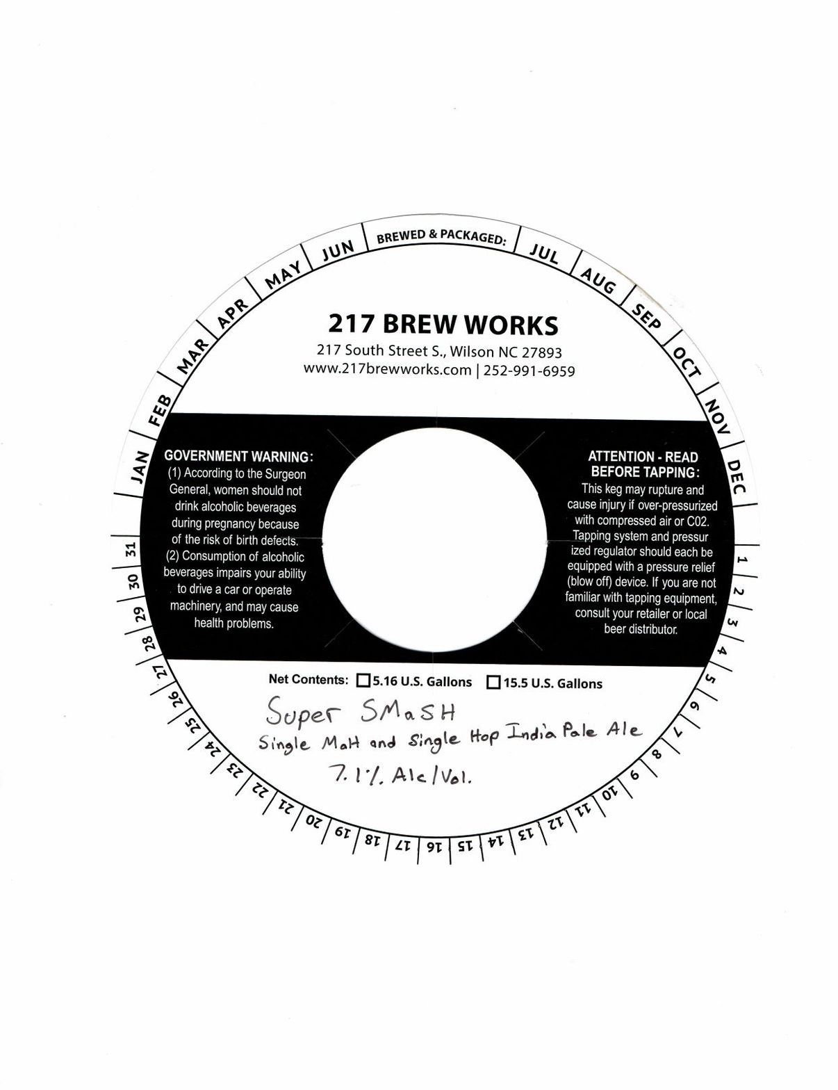 Super Smash — full label as filed with TTB