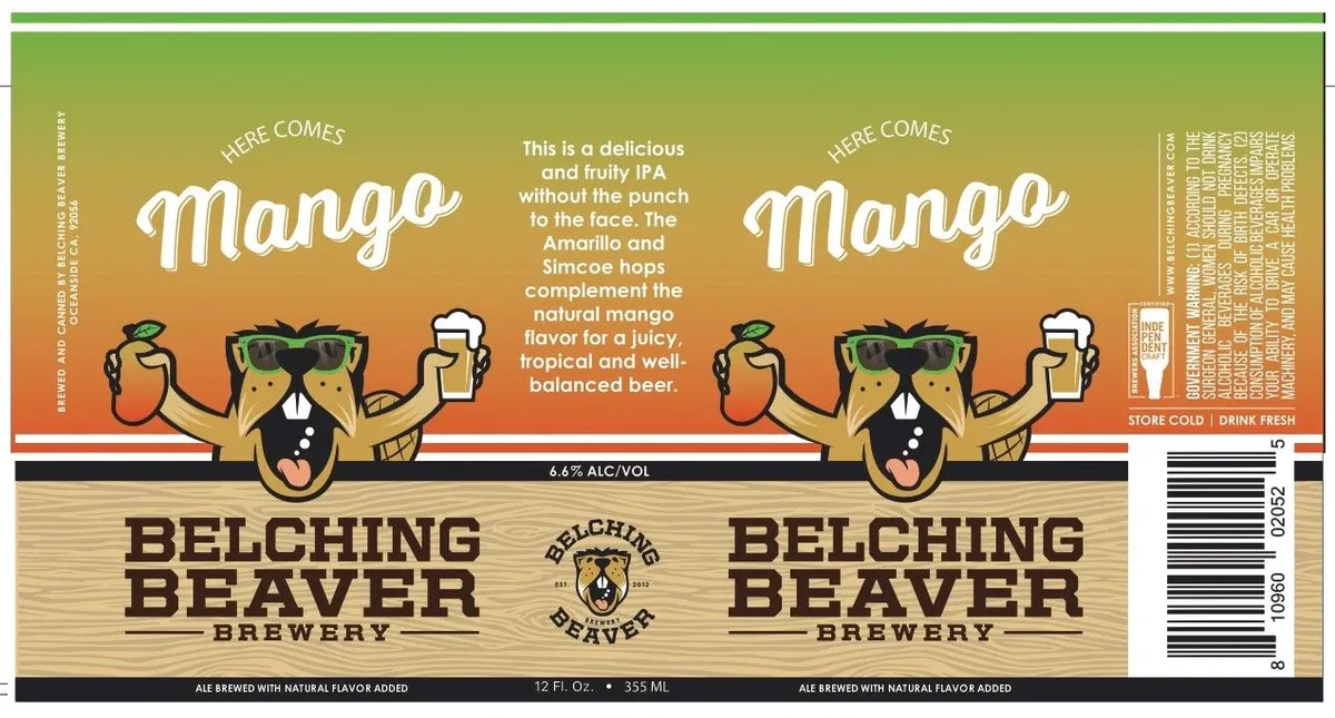 Here Comes Mango label