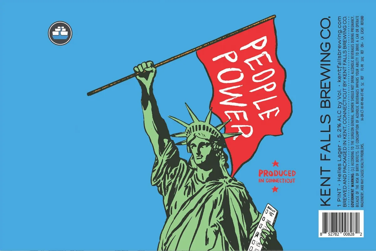 People Power label art — KENT FALLS BREWING COMPANY